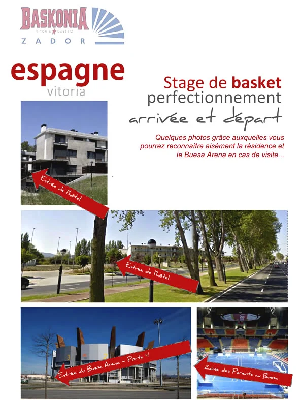 Infrastructures Stage Basket été Vitoria Espagne
